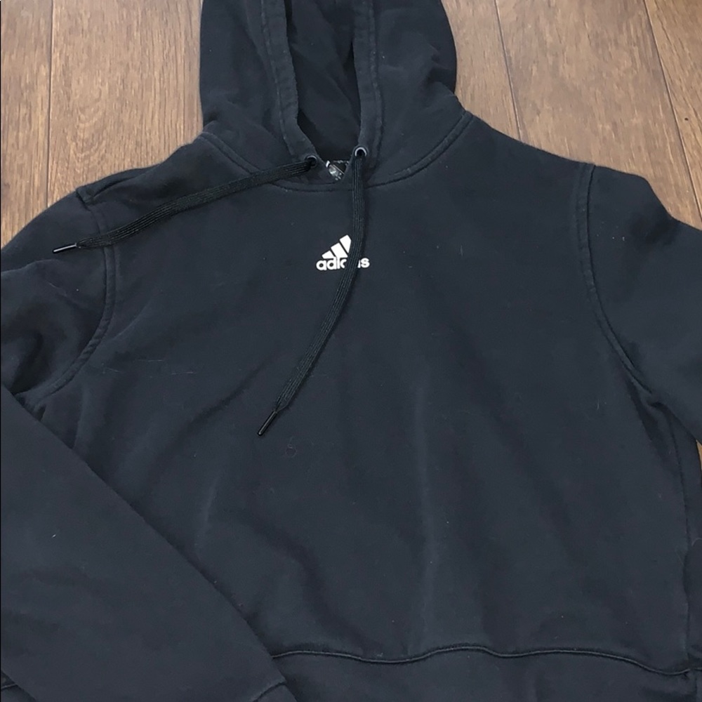 Black adidas cropped sweatshirt